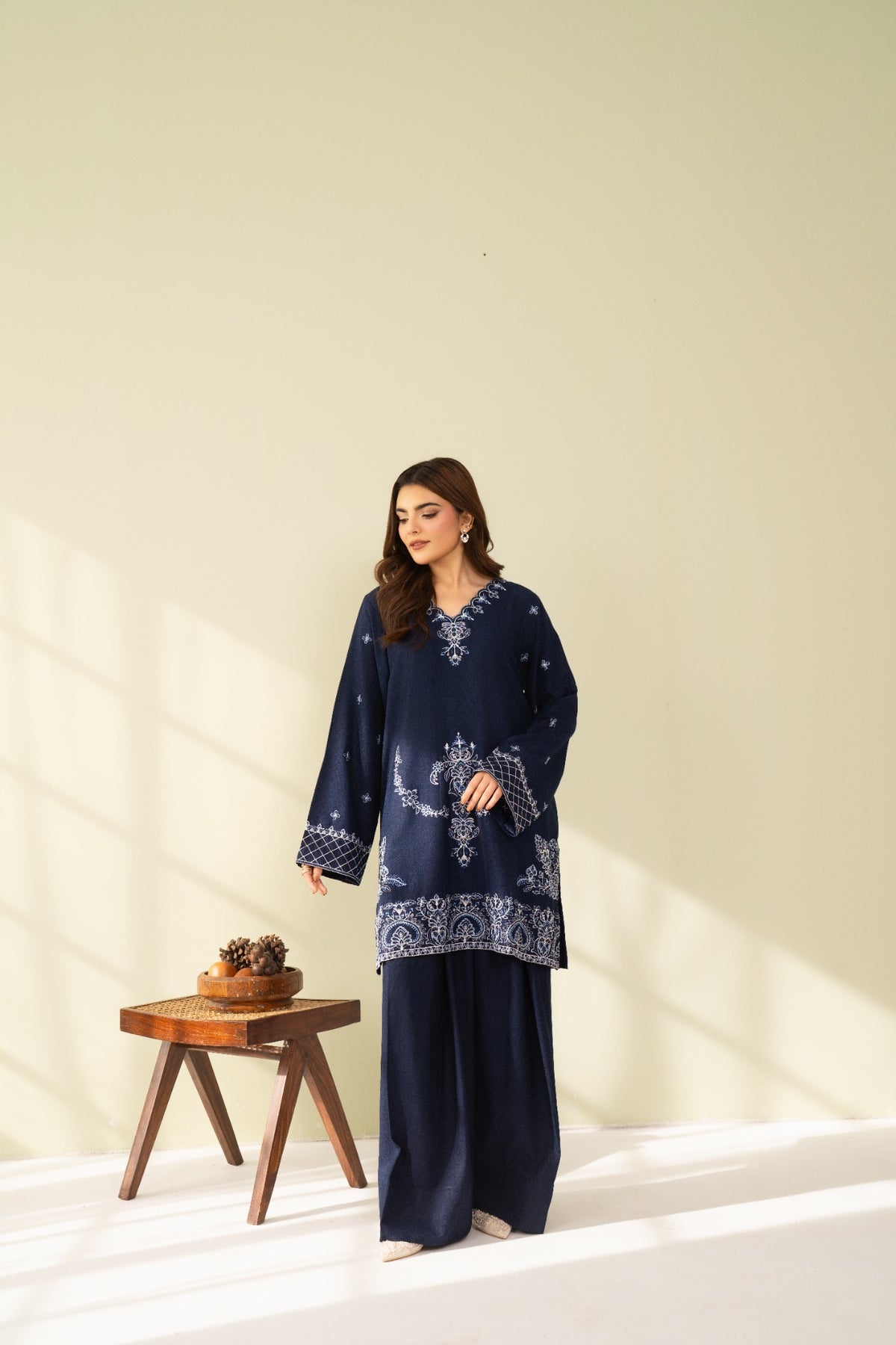Embroidered 3 Piece Blue 0003