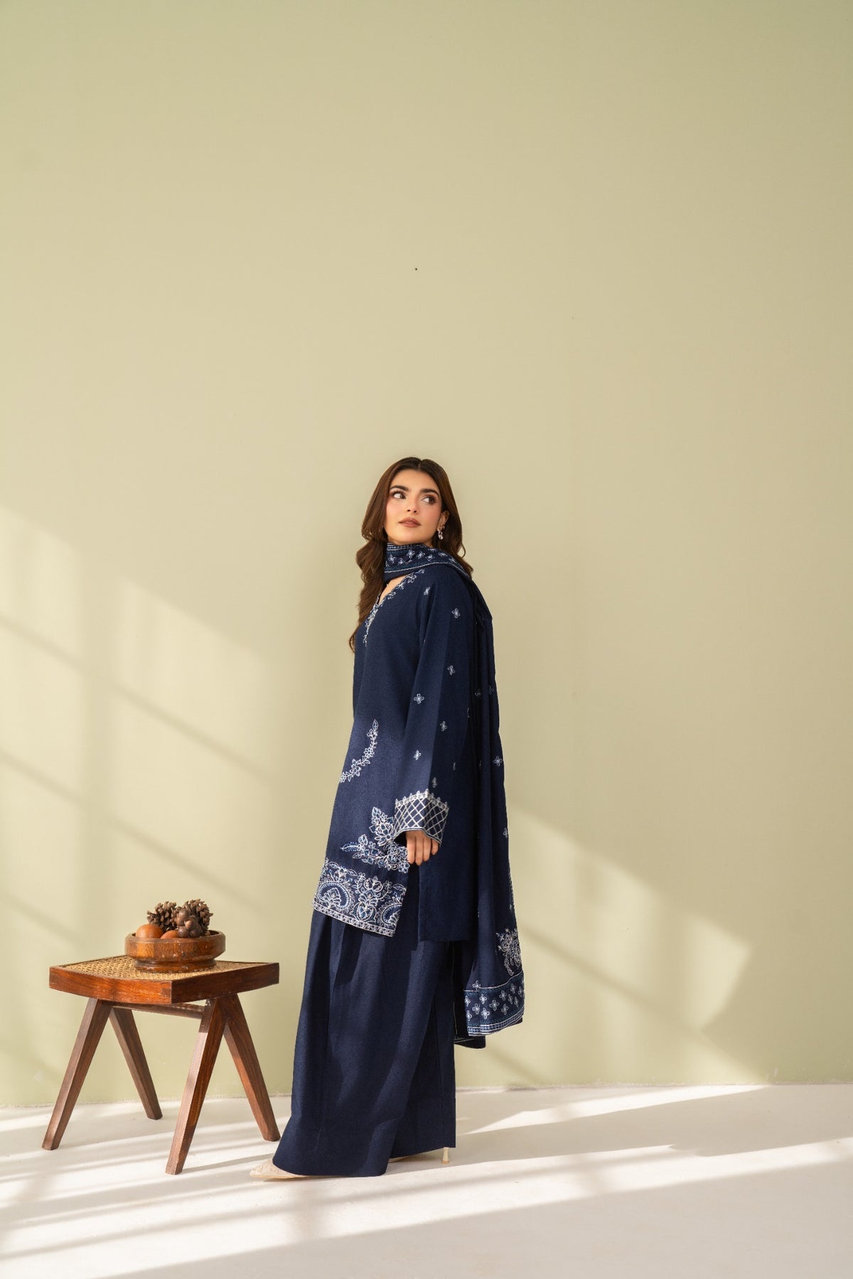 Embroidered 3 Piece Blue 0003