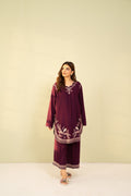 Embroidered 2 Piece Plum 0010
