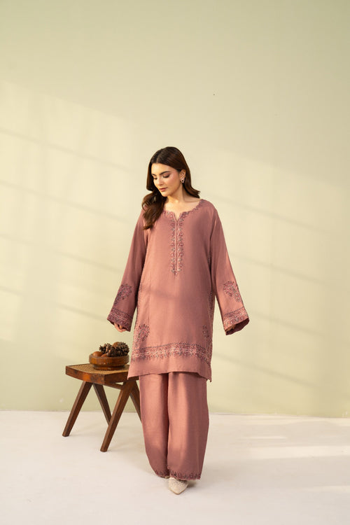 Embroidered 2 Piece Soft Pink 0008