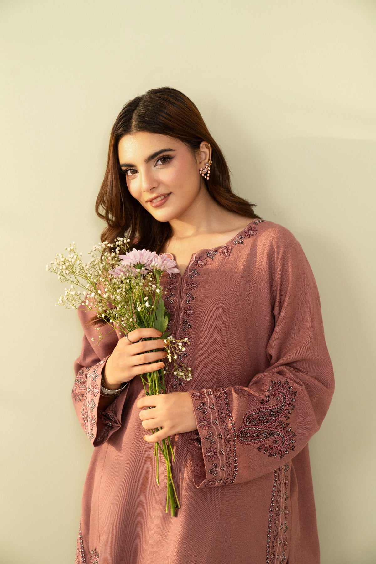 Embroidered 2 Piece Soft Pink 0008